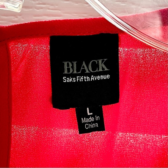 Saks Fifth Avenue “Black” Tank Top - Women’s Size Large - Red - Polyester - Picture 3 of 7